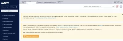 تحديث السيرفرات بنظام centos7 إلى نظام almalinux8 الداعم لـ cPanel/WHM
